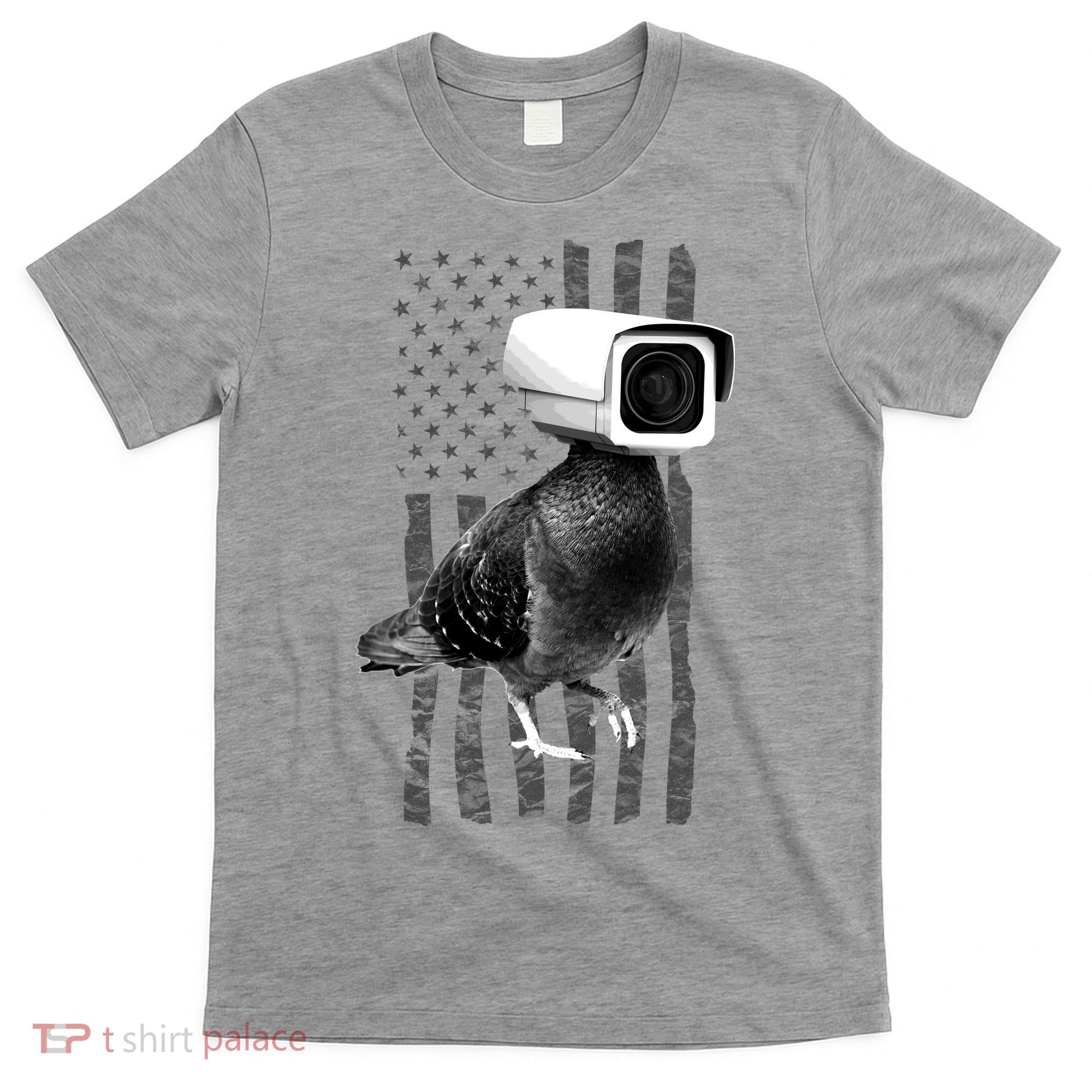 Pidgeon Camera USA Flag T-Shirt