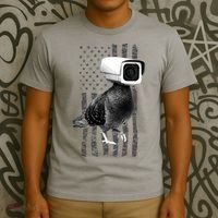 Pidgeon Camera USA Flag T-Shirt thumb 3