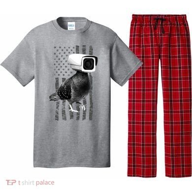Pidgeon Camera USA Flag Pajama Set