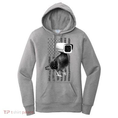 Pidgeon Camera USA Flag Women's Hoodie