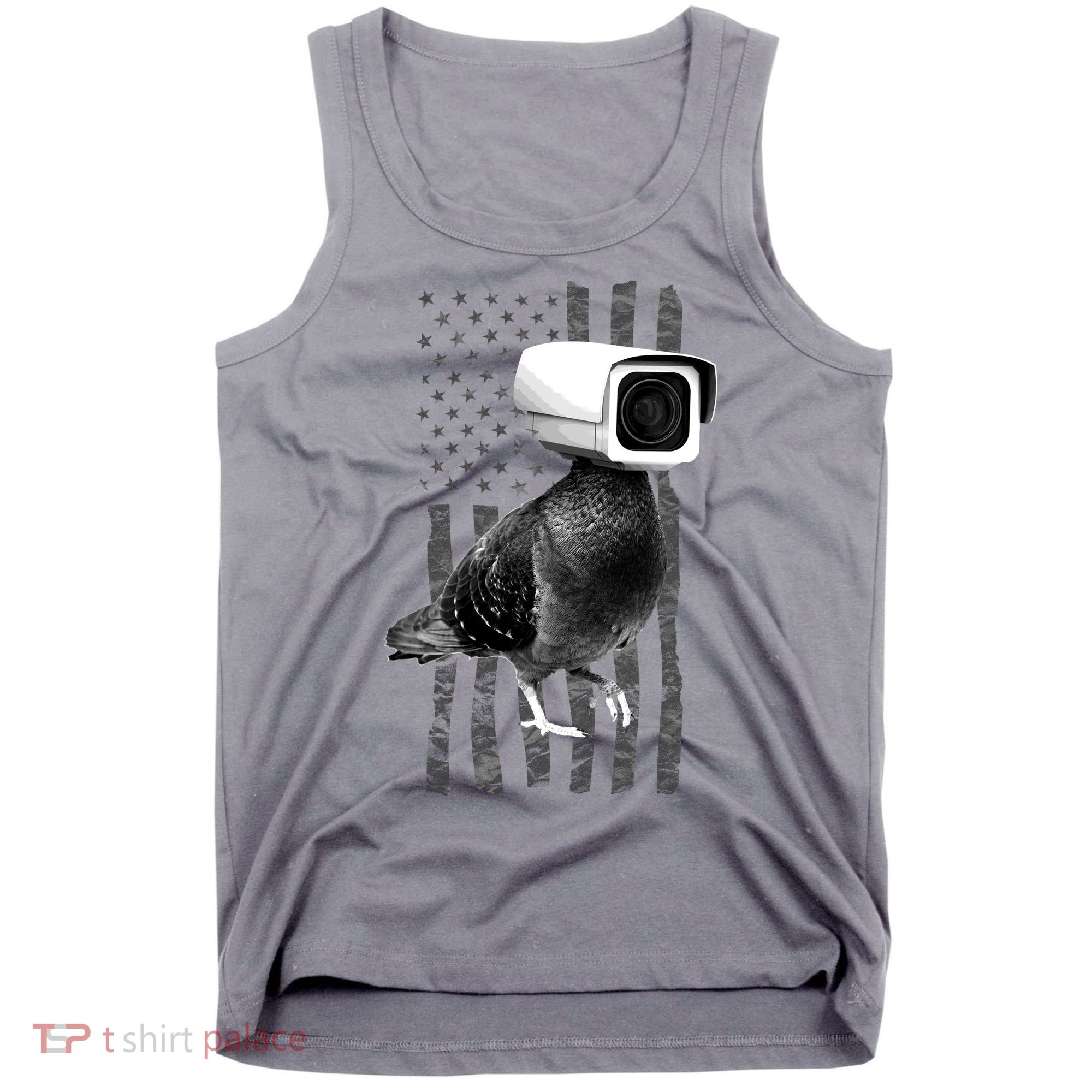 Pidgeon Camera USA Flag Tank Top