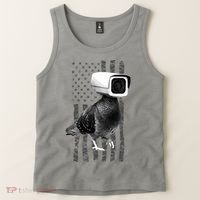 Pidgeon Camera USA Flag Tank Top thumb 2