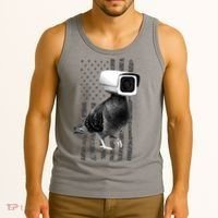 Pidgeon Camera USA Flag Tank Top thumb 3