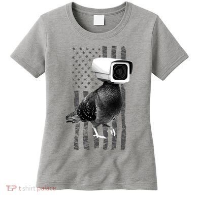 Pidgeon Camera USA Flag Women's T-Shirt