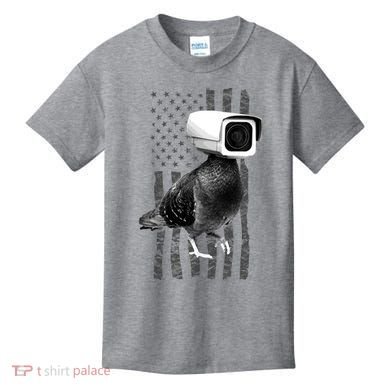 Pidgeon Camera USA Flag Kids T-Shirt