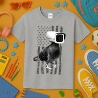 Pidgeon Camera USA Flag Kids T-Shirt thumb 3