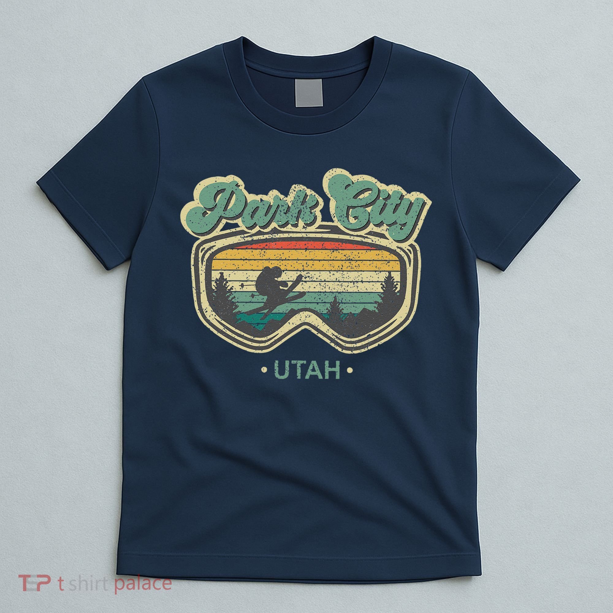 Park City Utah Ski Winter Sports Vintage Souvenir Skier T-Shirt