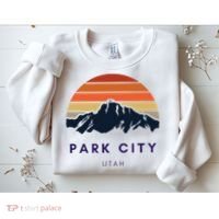 Park City Utah Skiing Snowboarding Hikers Utah Gifts UT Sweatshirt thumb 2