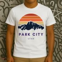 Park City Utah Skiing Snowboarding Hikers Utah Gifts UT T-Shirt thumb 3