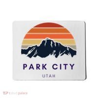 Park City Utah Skiing Snowboarding Hikers Utah Gifts UT Mousepad thumb 0