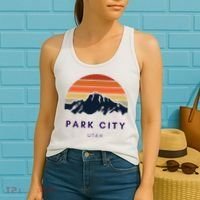 Park City Utah Skiing Snowboarding Hikers Utah Gifts UT Women's Tank Top thumb 2