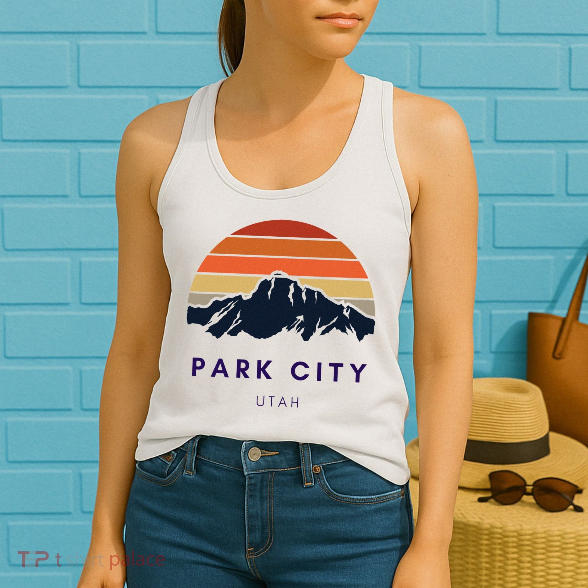 Park City Utah Skiing Snowboarding Hikers Utah Gifts UT Women's Tank Top