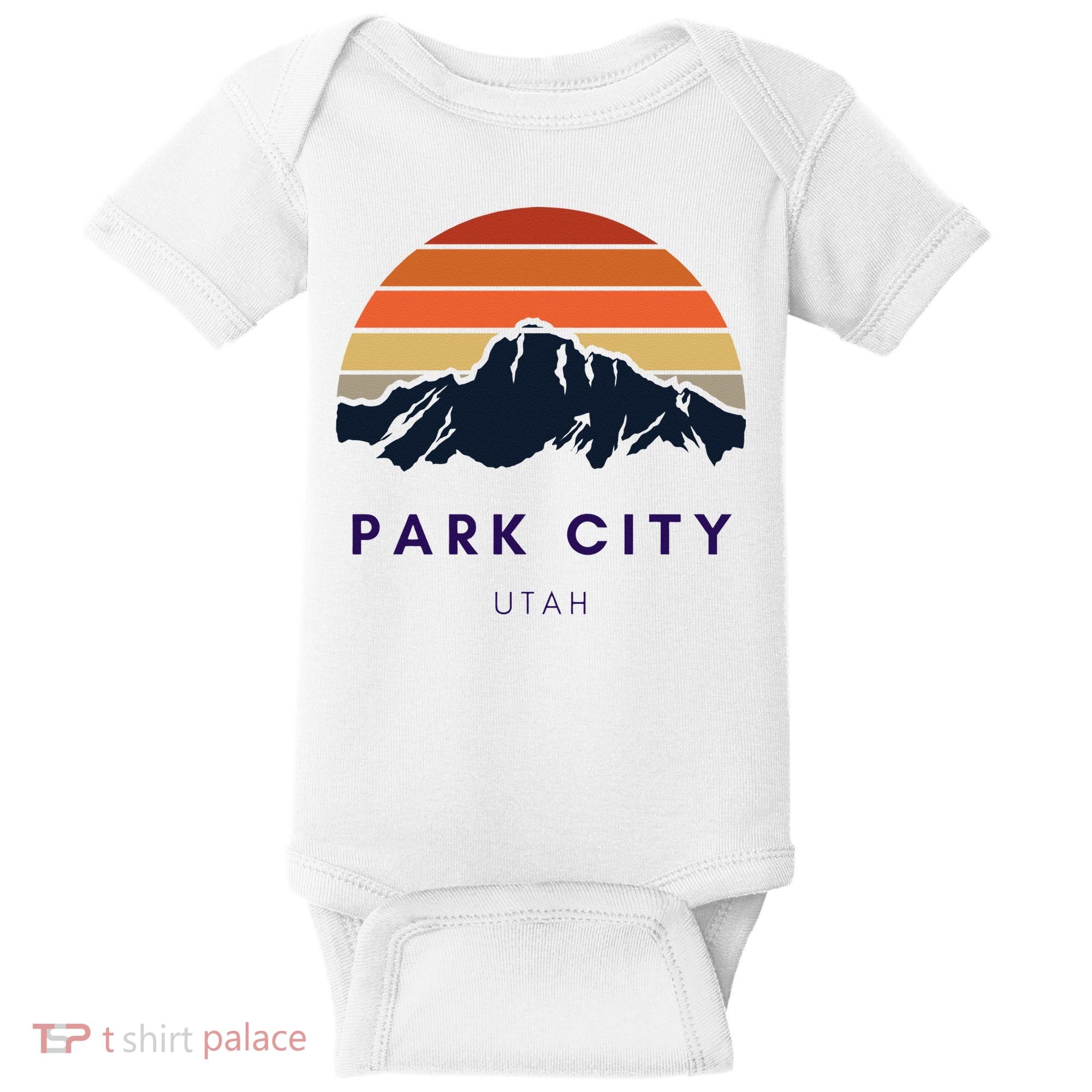 Park City Utah Skiing Snowboarding Hikers Utah Gifts UT Baby Bodysuit