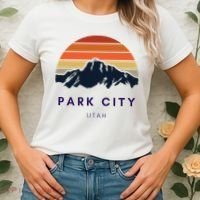 Park City Utah Skiing Snowboarding Hikers Utah Gifts UT Women's T-Shirt thumb 2