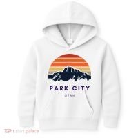 Park City Utah Skiing Snowboarding Hikers Utah Gifts UT Kids Hoodie thumb 0