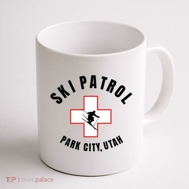 Park City Utah Ski Patrol Gift Coffee Mug back
