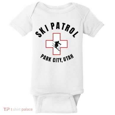 Park City Utah Ski Patrol Gift Baby Bodysuit