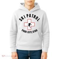 Park City Utah Ski Patrol Gift Kids Hoodie thumb 4