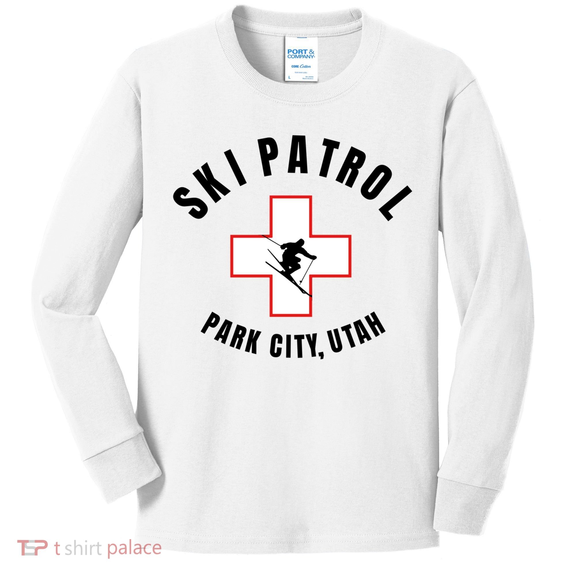 Park City Utah Ski Patrol Gift Kids Long Sleeve Shirt