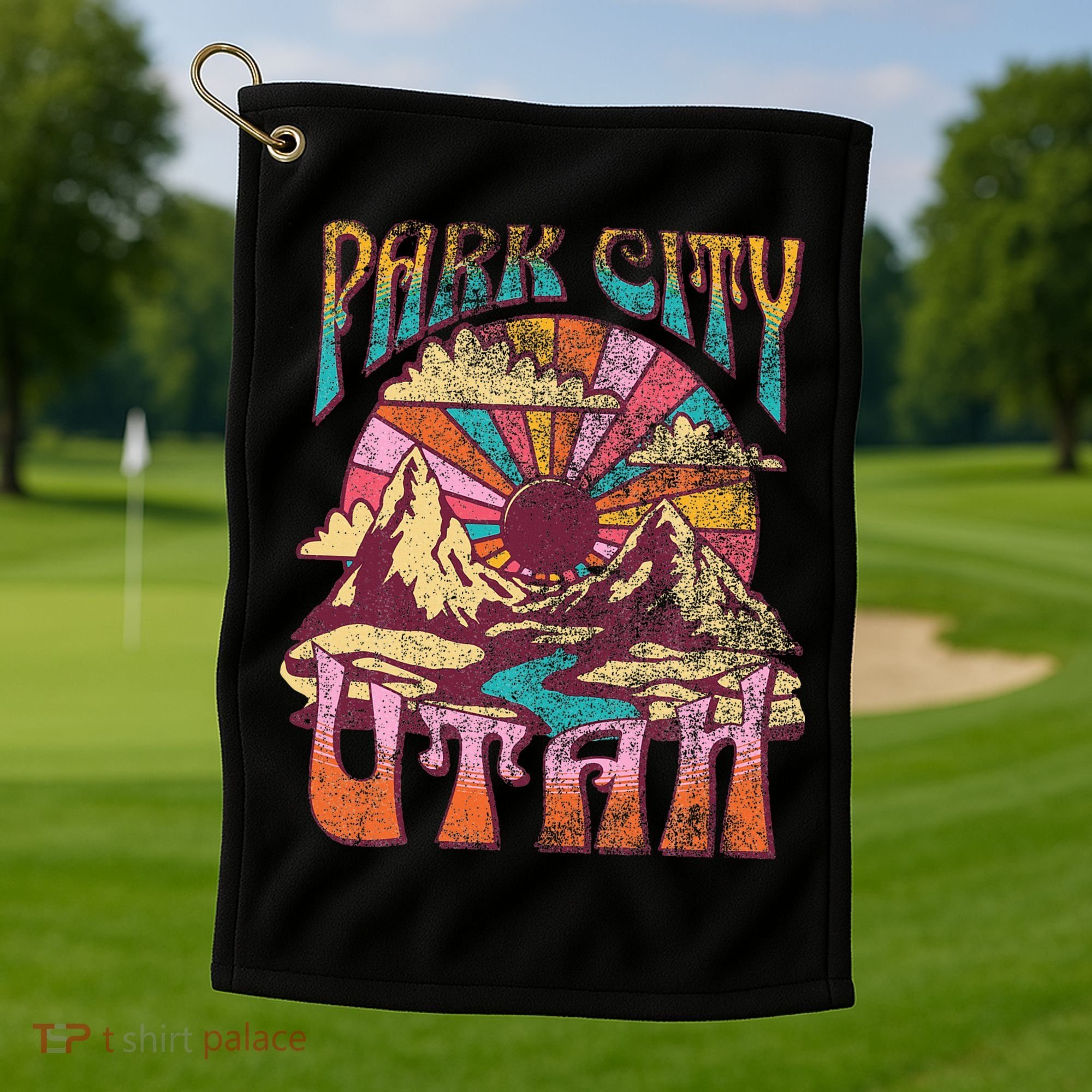 Park City Utah Nature Hiking Mountains Outdoors Golf Towel