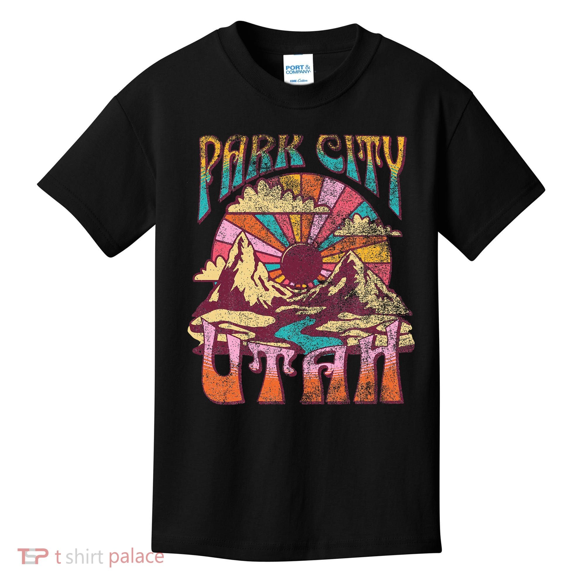 Park City Utah Nature Hiking Mountains Outdoors Kids T-Shirt
