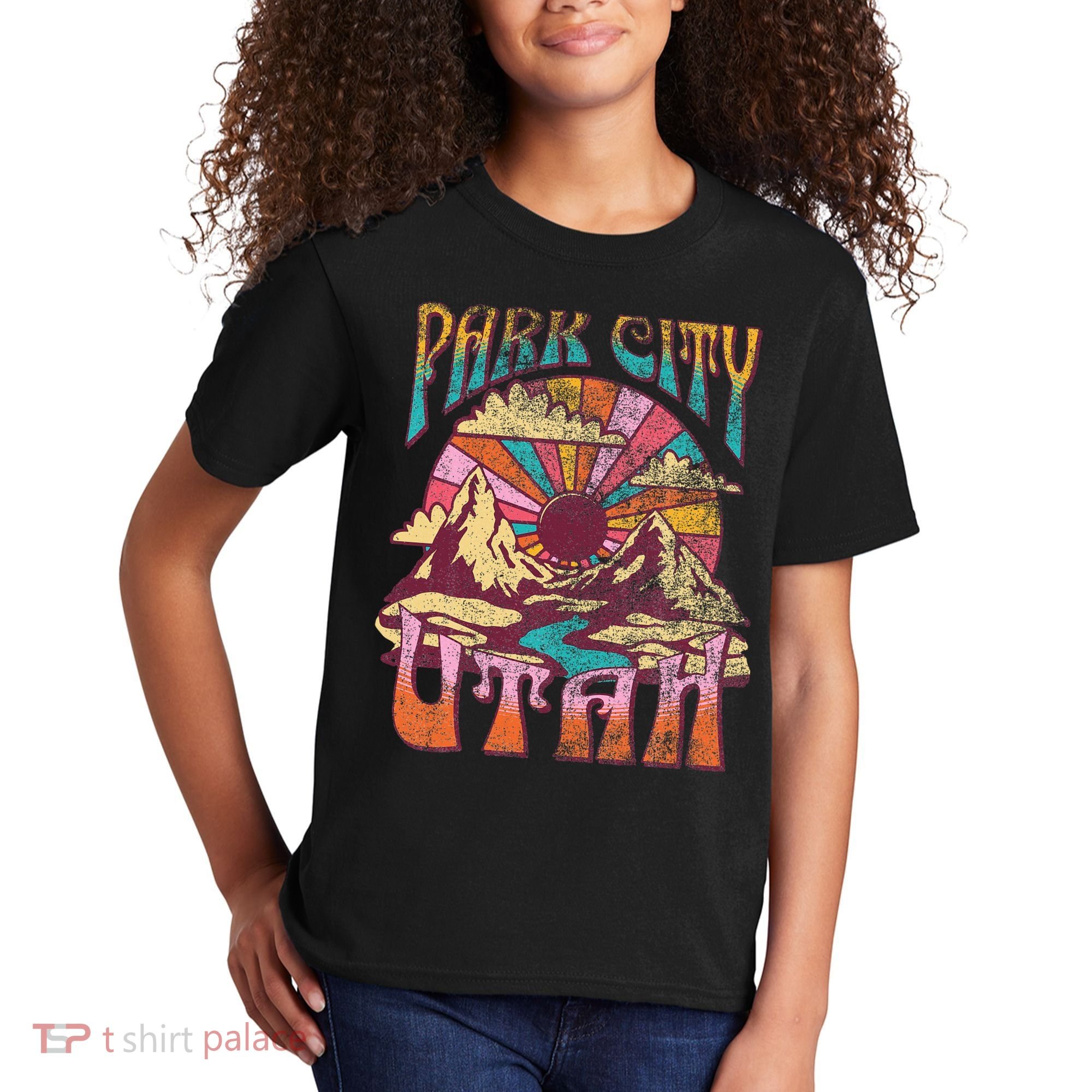 Park City Utah Nature Hiking Mountains Outdoors Kids T-Shirt