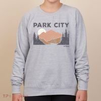 Park City Utah Faded Mountain Forest Hiking Women's Sweatshirt thumb 0
