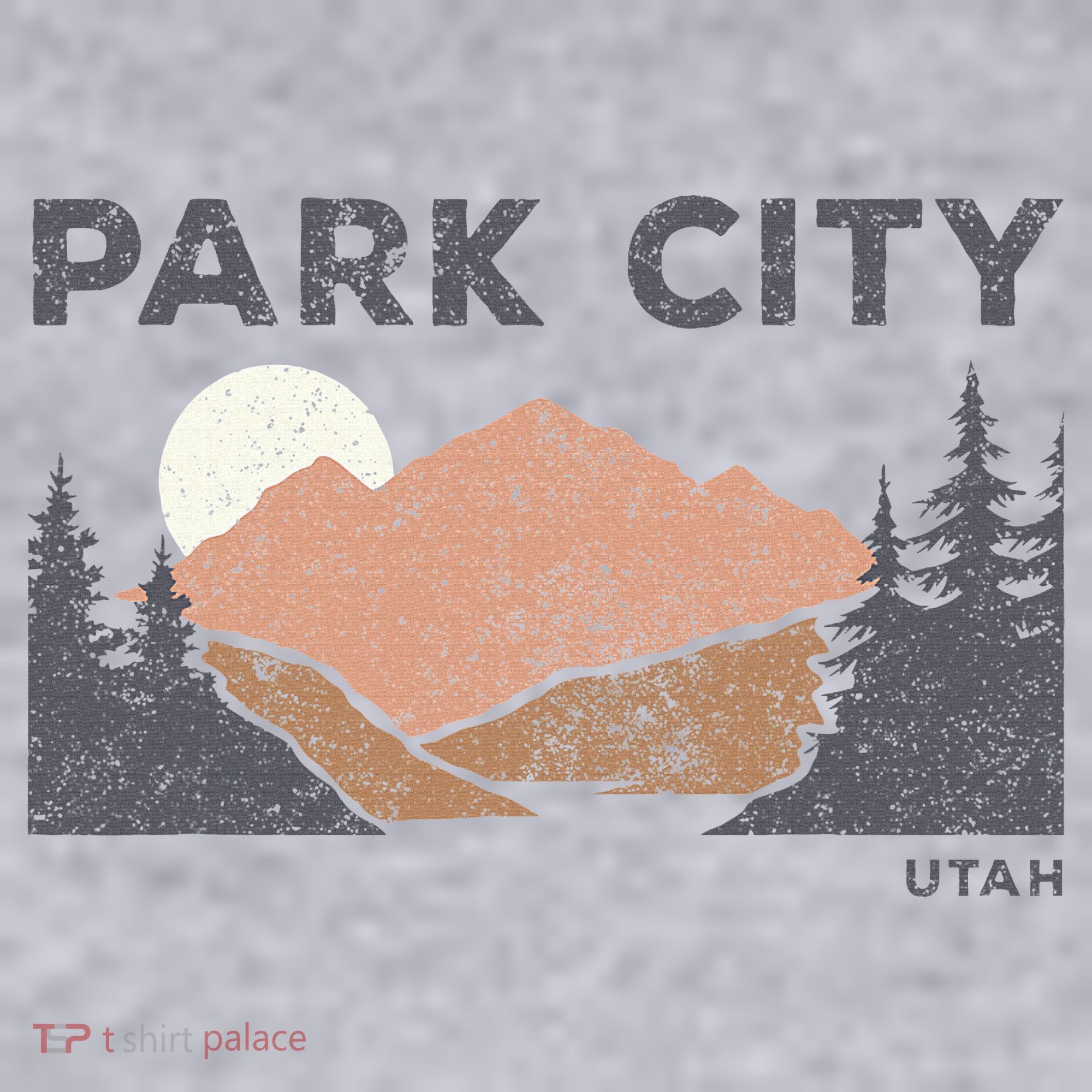 Park City Utah Faded Mountain Forest Hiking Women's Sweatshirt