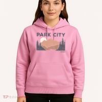 Park City Utah Faded Mountain Forest Hiking Hoodie thumb 5
