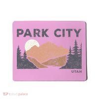 Park City Utah Faded Mountain Forest Hiking Mousepad thumb 0