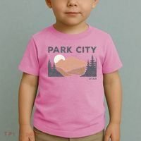 Park City Utah Faded Mountain Forest Hiking Toddler T-Shirt thumb 2