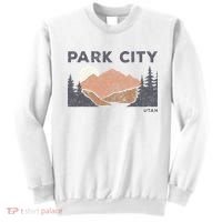 Park City Utah Faded Mountain Forest Hiking Sweatshirt thumb 0