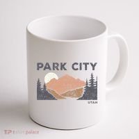 Park City Utah Faded Mountain Forest Hiking Coffee Mug thumb 1