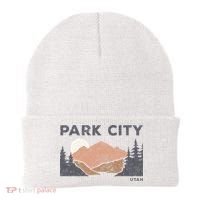 Park City Utah Faded Mountain Forest Hiking Beanie thumb 0