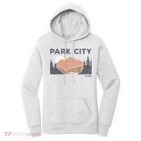 Park City Utah Faded Mountain Forest Hiking Women's Hoodie thumb 0