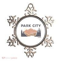 Park City Utah Faded Mountain Forest Hiking Ornament thumb 0