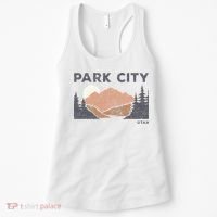 Park City Utah Faded Mountain Forest Hiking Women's Tank Top thumb 0