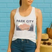 Park City Utah Faded Mountain Forest Hiking Women's Tank Top thumb 2