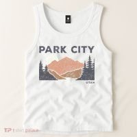 Park City Utah Faded Mountain Forest Hiking Tank Top thumb 2