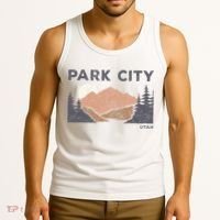 Park City Utah Faded Mountain Forest Hiking Tank Top thumb 3
