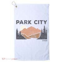 Park City Utah Faded Mountain Forest Hiking Golf Towel thumb 0