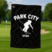 Park City Utah Ski Resort Golf Towel thumb 1