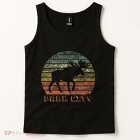 Park City Utah Moose Retro Sunset Nature Travel Tank Top thumb 2