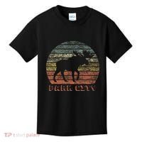 Park City Utah Moose Retro Sunset Nature Travel Kids T-Shirt thumb 0
