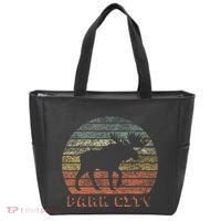 Park City Utah Moose Retro Sunset Nature Travel Tote Bag thumb 0