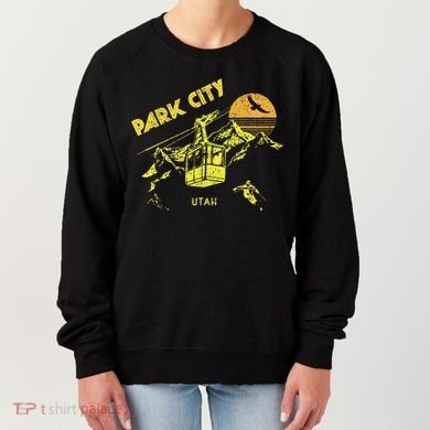 Park City Utah Distressed Retro Skiing Women's Sweatshirt