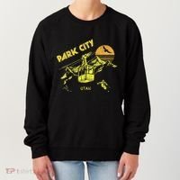 Park City Utah Distressed Retro Skiing Women's Sweatshirt thumb 0