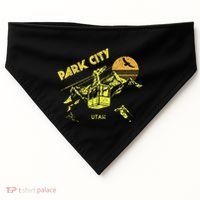 Park City Utah Distressed Retro Skiing USA-Made Doggie Bandana thumb 0