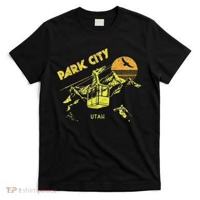 Park City Utah Distressed Retro Skiing T-Shirt