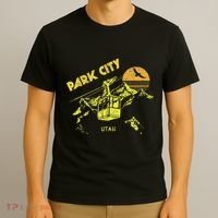 Park City Utah Distressed Retro Skiing T-Shirt thumb 3